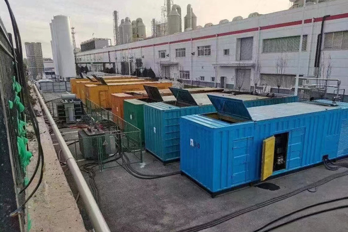 岳西发电机租赁施工现场